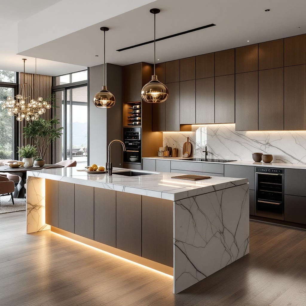 עיצוב מטבח יוקרתי בדירת קבלן ביקנעם – מעצבת פנים רלי אמזלג